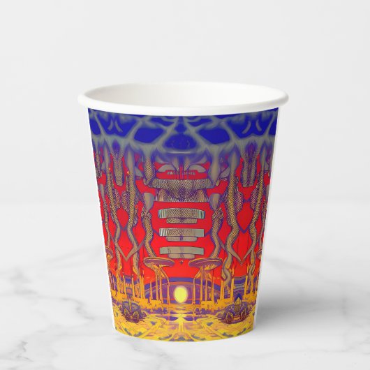 Gobelets En Papier Dreamland psychédélique (Recto)