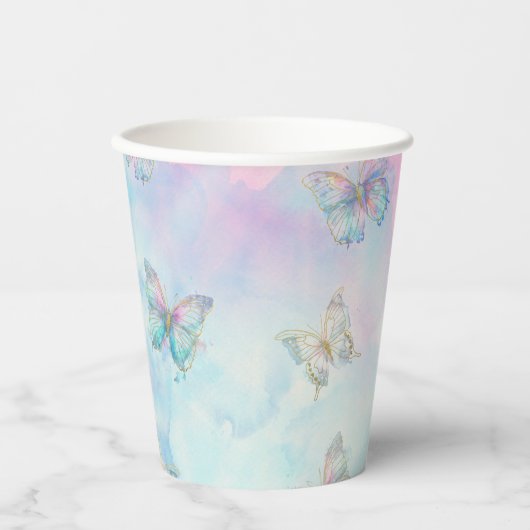 Gobelets En Papier Dreamy Enchanted à la rencontre du papillon (Recto)