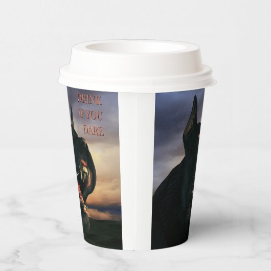 Gobelets En Papier Drink If You Dare. Big, black dog (Droite)