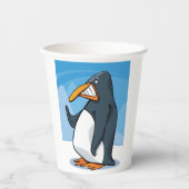 Gobelets En Papier Drôle Angry Penguin Cartoon Cool (Recto)