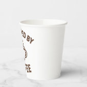 Gobelets En Papier Drôle café Mug - Conception "Powered by Coffee" (Gauche)