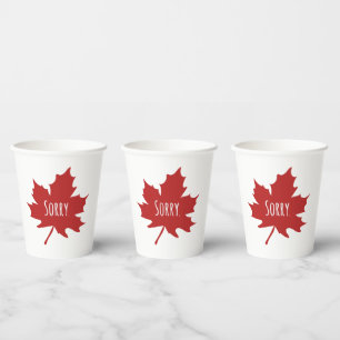 Gobelets En Papier Drôle Canadien