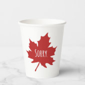 Gobelets En Papier Drôle Canadien (Recto)