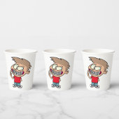 Gobelets En Papier Drôle Cartoon Boy avec Braces Smile