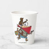 Gobelets En Papier Drôle Cartoon Cowboy Bandit Robber (Recto)