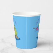 Gobelets En Papier Drôle dessin animé de grenouille et mouche (Droite)