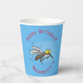 Gobelets En Papier Drôle dessin d'insecte moustique (Verso)
