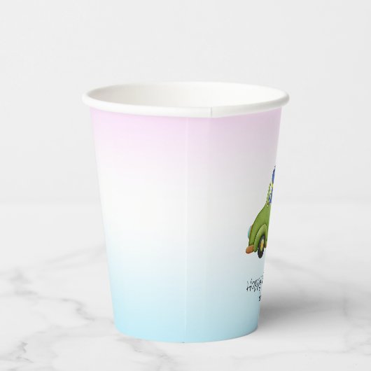 Gobelets En Papier Drôle dinosaure antique voiture B2S anniversaire d (Droite)