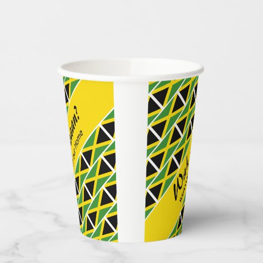 Gobelets En Papier Drôle drôle personnalisé WAH GWAAN Jamaïque Drapea (Gauche)