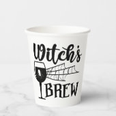 Gobelets En Papier Drôle halloween boisson de la sorcière (Recto)