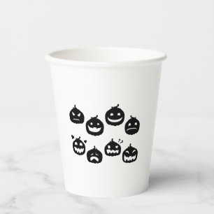 Gobelets En Papier Drôle Halloween Citrouille Halloween fête Hallowee