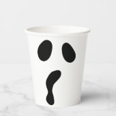 Gobelets En Papier Drôle Halloween face fantôme effrayant boo Party (Recto)