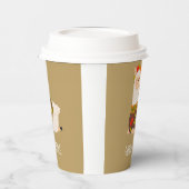 Gobelets En Papier Drôle Llama Turquie Thanksgiving (Gauche)