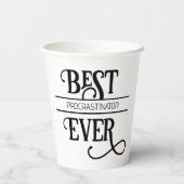 Gobelets En Papier Drôle meilleur titre d'emploi Procrastinator jamai (Verso)