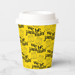 Gobelets En Papier Drôle Nous Sommes Jammin' Souriant Danser Des Jarr