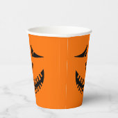 Gobelets En Papier Drôle Orange noir Citrouille visage Halloween (Droite)
