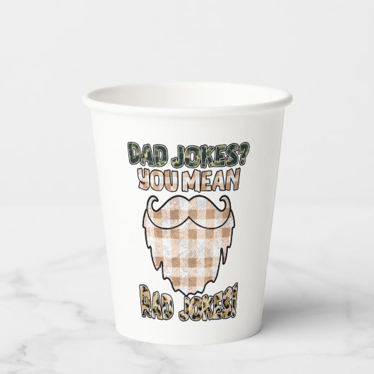 Gobelets En Papier Drôle papa plaisante | FÊTE DES PÈRES | Rad Plaisa