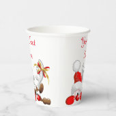 Gobelets En Papier Drôle Père Noël et Reindeer Cartoon (Droite)