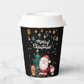 Gobelets En Papier Drôle Père Noël, Snowman, Reindeer Joyeux Noël (Verso)