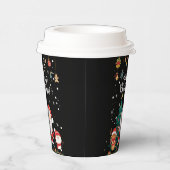 Gobelets En Papier Drôle Père Noël, Snowman, Reindeer Joyeux Noël (Droite)