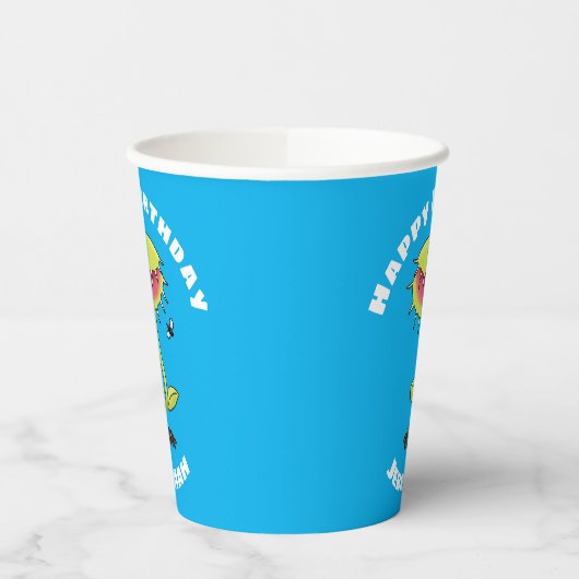 Gobelets En Papier Drôle Vénus piège à mouches dessin plante (Gauche)