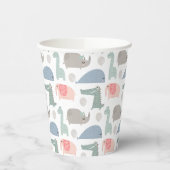 Gobelets En Papier Drôle Visage mignon Doodle Motif animal (Gauche)