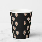 Gobelets En Papier Drôle visage personnalisé, Photo personnalisée (Droite)