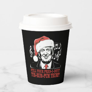 Gobelets En Papier Drôles de chaussons de Noël du président Trump vil