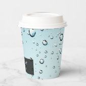 Gobelets En Papier Drops d'eau Photo n'importe quel texte (Gauche)