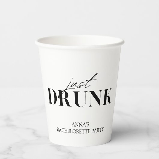 Gobelets En Papier Drunk in Love | Juste ivre Bachelorette (Verso)