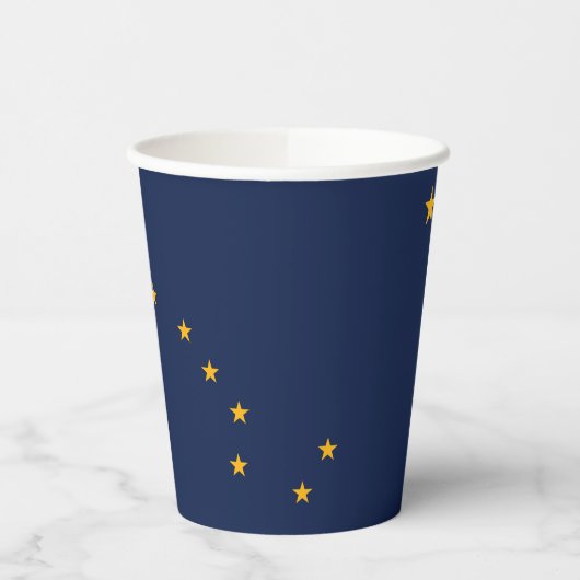 Gobelets en papier du drapeau de l'Alaska (Gauche)