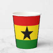 Gobelets en papier du drapeau du Ghana (Verso)