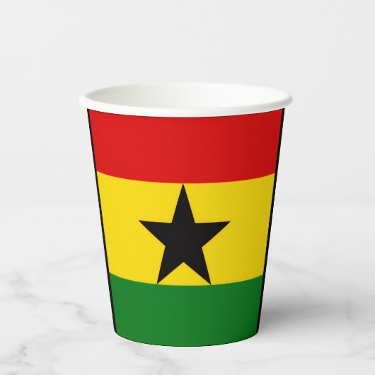 Gobelets en papier du drapeau du Ghana (Recto)