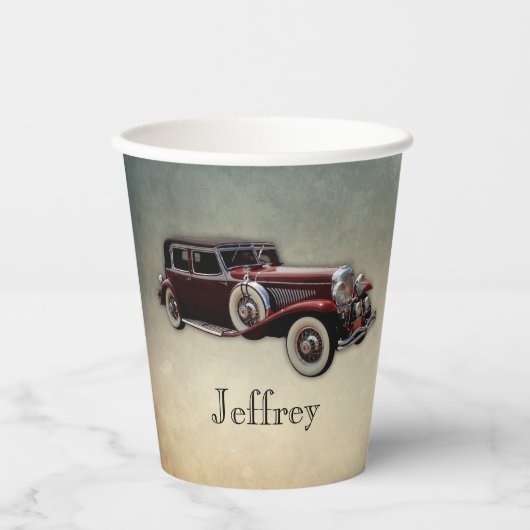 Gobelets En Papier Duesenberg/Duesy Model J Classic Car personnalisée (Recto)