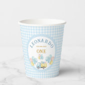 Gobelets En Papier Dump Truck First Birthday Boy (Recto)