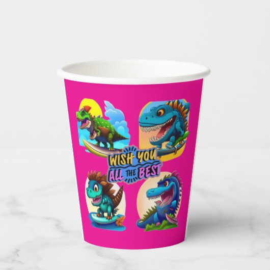 Gobelets En Papier duo dinosaur  (Recto)