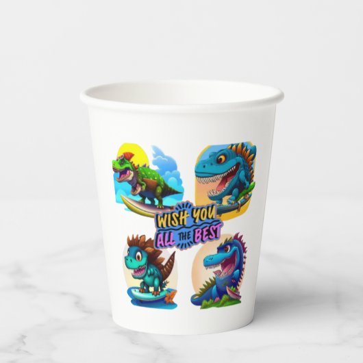 Gobelets En Papier duo dinosaure  (Verso)