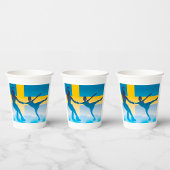 Gobelets En Papier Duo Suédois de Patinage sur glace Silhouette