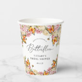 Gobelets En Papier Durée de vie des papillons pivois Lancer de bouque (Recto)