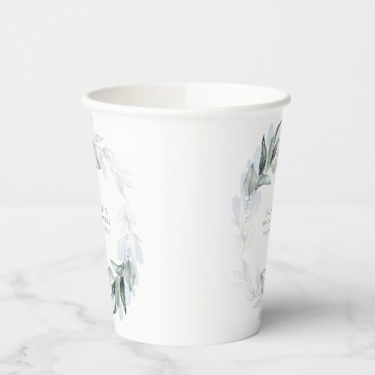 Gobelets En Papier Dusty Blue Eucalyptus (Gauche)