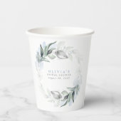 Gobelets En Papier Dusty Blue Eucalyptus (Recto)