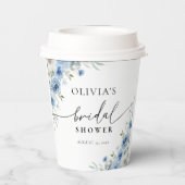 Gobelets En Papier Dusty Blue Ivory Fête des mariées Paper Cup (Verso)