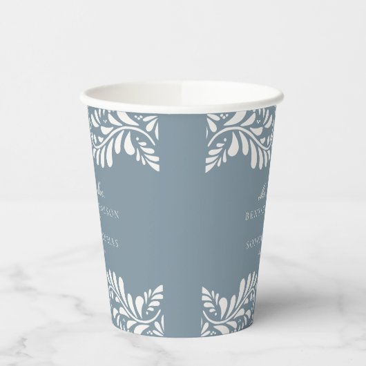 Gobelets En Papier Dusty Blue Talavera Carrelage Espagne Mariage Fies (Gauche)