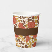 Gobelets En Papier Dusty Brunt Orange Peony Flowers Mariage de automn (Droite)