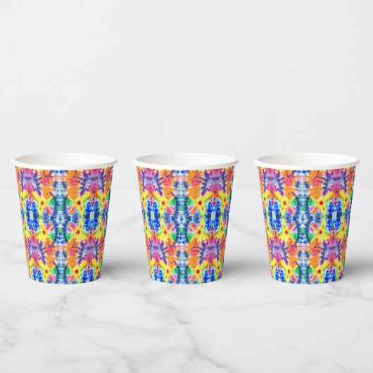Gobelets En Papier Dye cravate (Multi)