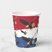 Gobelets En Papier Eagle Bird USA Patriotic American Flag (Verso)