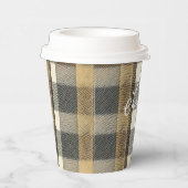 Gobelets En Papier Earth Tones Gold Christmas Motif#7 ID1009 (Droite)