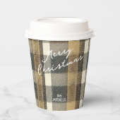 Gobelets En Papier Earth Tones Gold Christmas Motif#7 ID1009 (Recto)