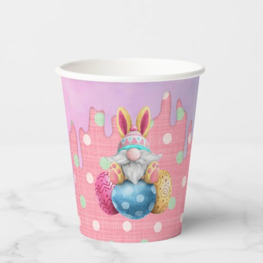Gobelets En Papier Easter Gnome Polkadot Eggs Icing Drips (Recto)