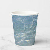 Gobelets En Papier Eau des Caraïbes Bleu Abstrait Nature (Recto)